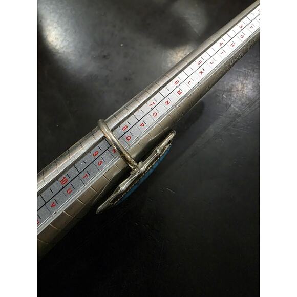 Pewter And Turquoise Ring Size 8.5 - Picture 3 of 3